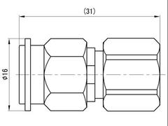 TNC Male for Mating with RG 142B/U Cable  RF Coaxial Connector