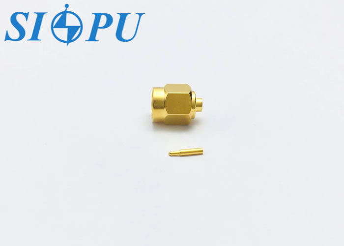 SMA mannelijke RF coaxiale connector – recht type, messing behuizing