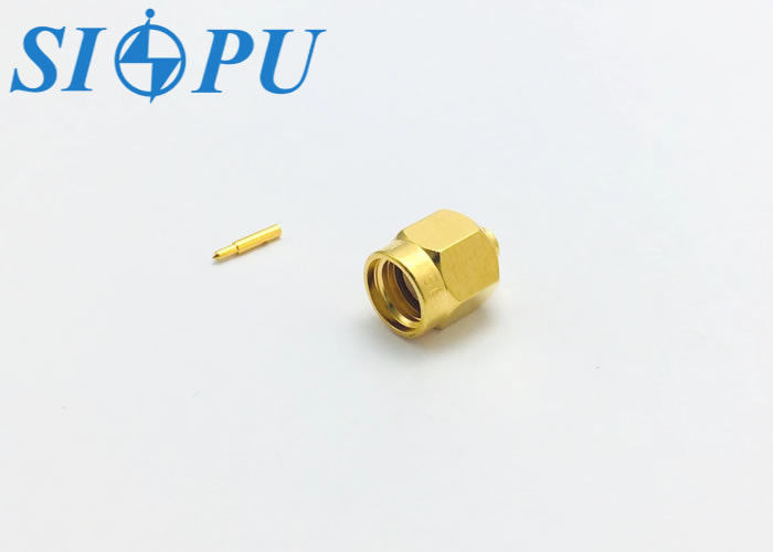 SMA mannelijke RF coaxiale connector – recht type, messing behuizing