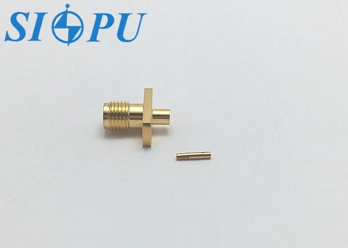 Conector coaxial RF SMA hembra – Montaje de brida de dos orificios, compatible con cable semiflexible 2#