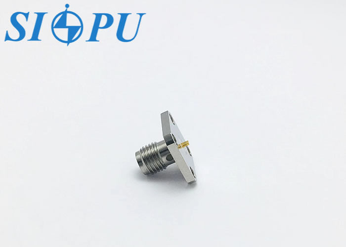 Weibliche Vier-Loch-Mikrostrip SMA-HF-Anschlussflansche mit Dia 1.3 × 0.5 × 1.5