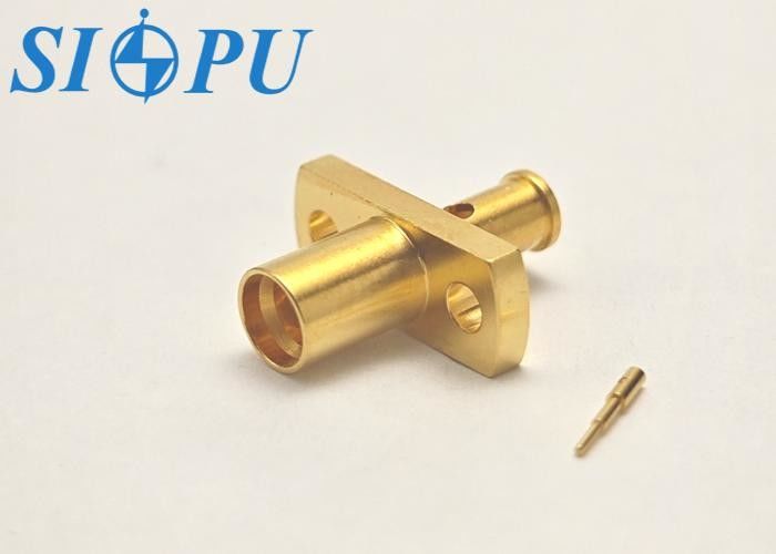 SMP Male RF Coaxial Connector – Limited Detent, Flange Mount, Compatible with Coated CXN3506 Cable