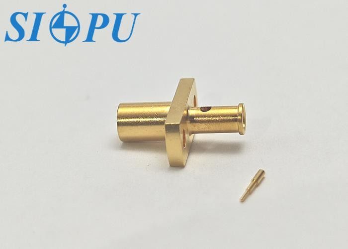 SMP Male RF Coaxial Connector – Limited Detent, Flange Mount, Compatible with Coated CXN3506 Cable