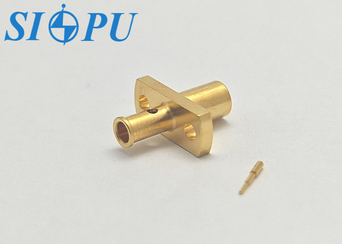 SMP Male RF Coaxial Connector – Limited Detent, Flange Mount, Compatible with Coated CXN3506 Cable