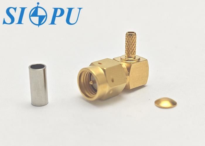 Conector coaxial de RF masculino SMA ️ Ángulo recto de 90°, compatible con el cable RG316/U
