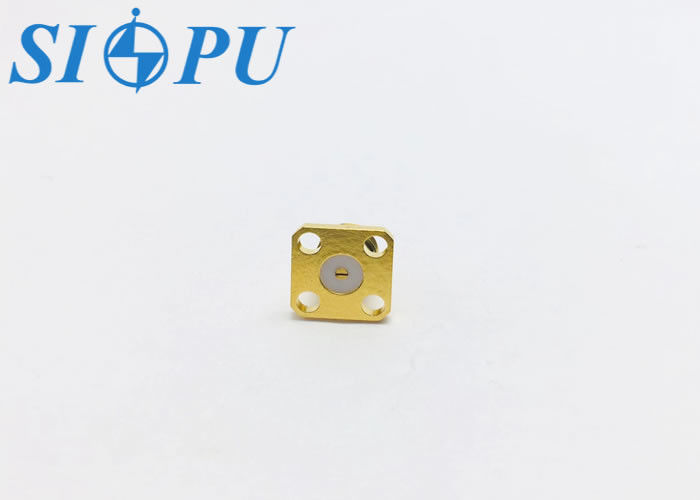 Conector coaxial de RF femenino SMA tipo de microstripe, montado en brida