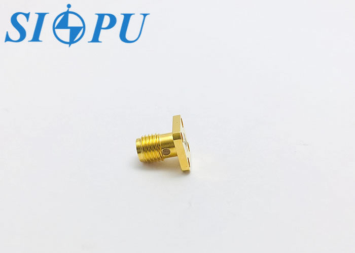 Conector coaxial de RF femenino SMA tipo de microstripe, montado en brida