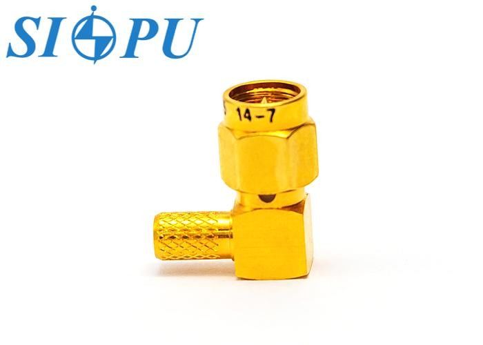 SMA Nam góc phải 90 ° RF dây chuyền dây chuyền đồng trục với RG142B