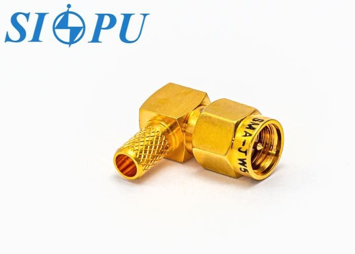 SMA Nam góc phải 90 ° RF dây chuyền dây chuyền đồng trục với RG142B
