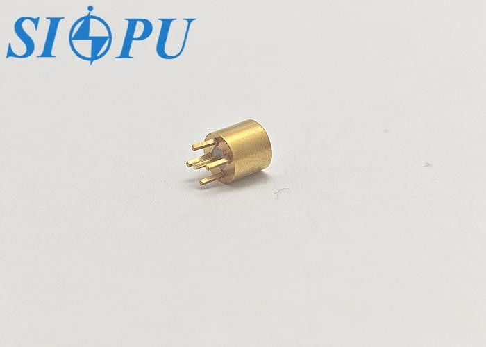 SMP Conector coaxial de microcarril RF masculino tipo de soldadura de PCB, recubierto de oro