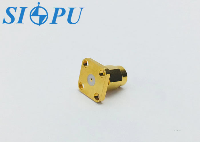 Connecteur coaxial RF SMA mâle – Type microstrip, montage bride, terminaison à souder, 18 GHz