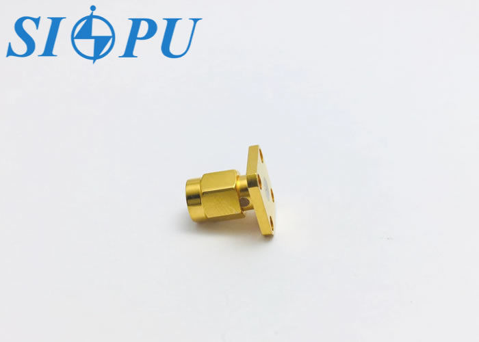 Conector coaxial de RF masculino SMA Tipo de microstrip, montaje de brida, terminación de soldadura