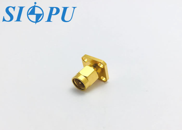 Conector coaxial de RF masculino SMA Tipo de microstrip, montaje de brida, terminación de soldadura