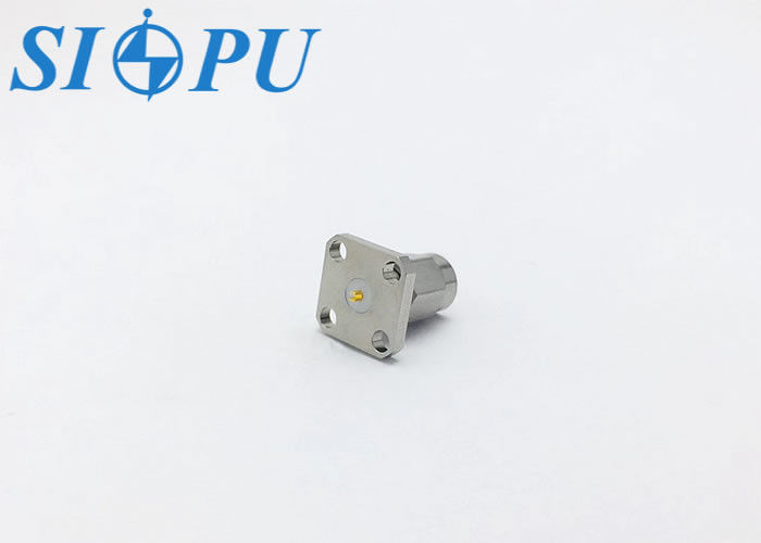Conector coaxial de RF masculino SMA Tipo de microstrip, montado en brida de cuatro agujeros