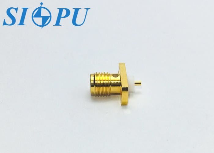 Conector coaxial de RF femenino SMA tipo de microstripe, montado en brida