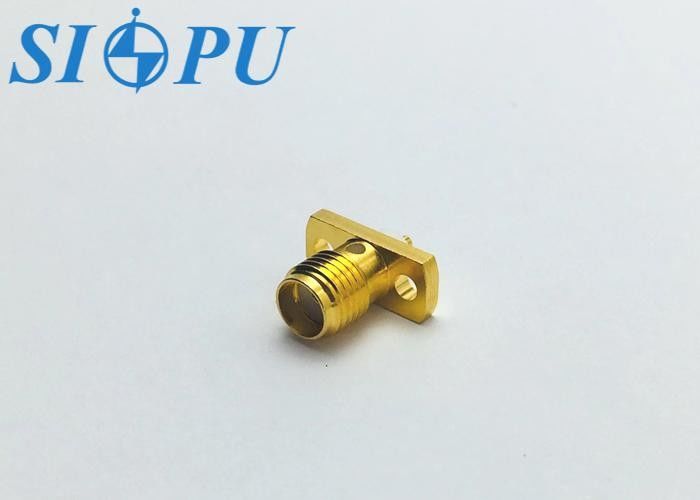 Conector coaxial de RF femenino SMA tipo de microstripe, montado en brida