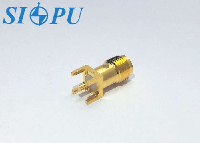 Connecteur coaxial RF féminin SMA ¢ type de soudure de PCB, 18 GHz