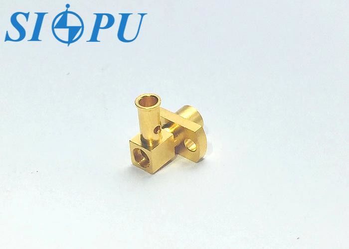 SMP Male RF Connector góc phải với Flange Mount cho Cable CXN3506