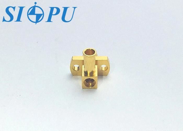 SMP Male RF Connector góc phải với Flange Mount cho Cable CXN3506