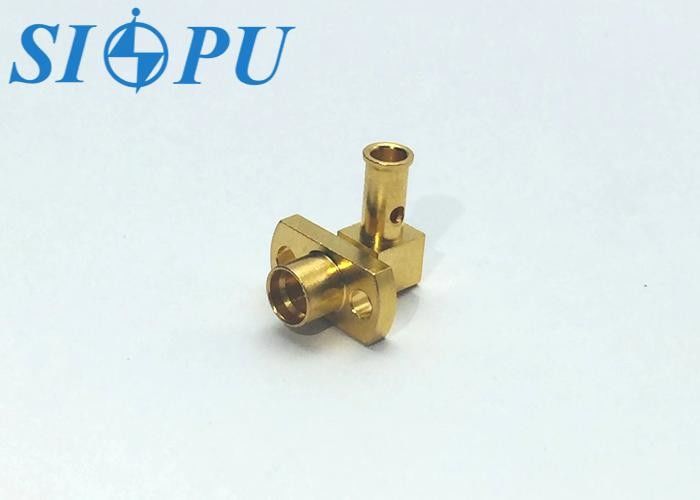 SMP Male RF Connector góc phải với Flange Mount cho Cable CXN3506