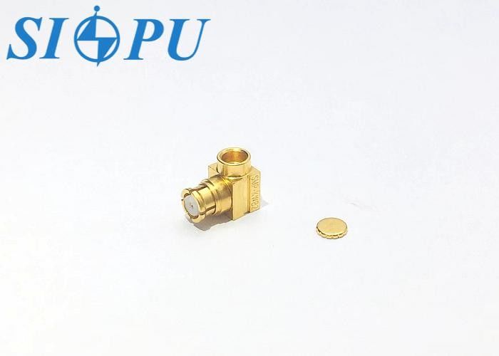 Bộ kết nối đồng trục RF góc phải nữ SMP, tương thích với cáp bán cứng 2 #