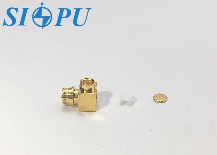 SMP Phụ nữ góc phải RF Coaxial Connector cho 2# Semi-Rigid / Semi-Flexible Cable