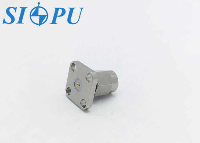 Connecteur de micro-ondes RF féminin SMA Type de micro-bandes, acier inoxydable, monture de bride, 18 GHz