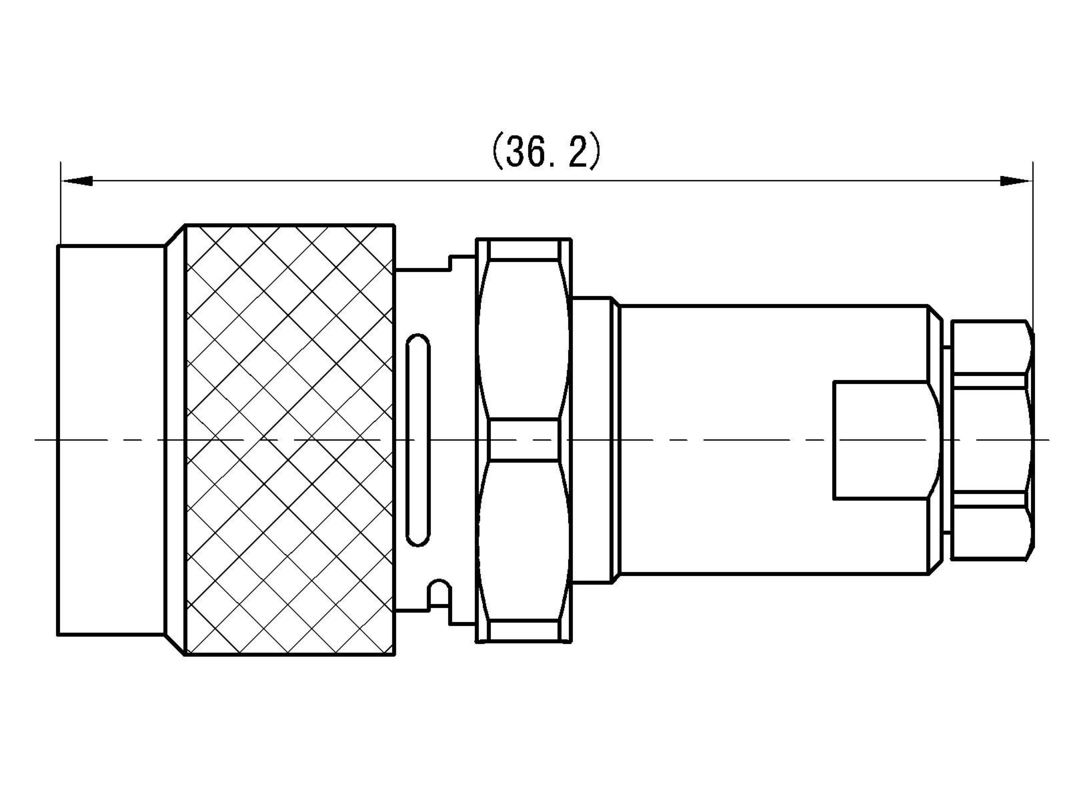 TNC Male RF Coaxial Connector ️ Cắm tự khóa (Radially Meshing), Slate Finish, tương thích với cáp RG142B/U (Mô hình: TNC-J5-ZS)