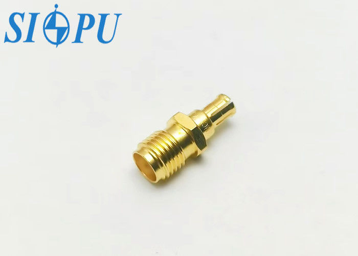 SMA-Kopf weiblich MCX männlich Messing-RF-Adapter koaxial vergoldet SMA ((K) -MCX ((J)
