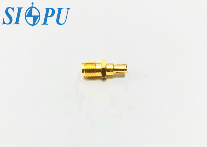 SMA-Kopf weiblich MCX männlich Messing-RF-Adapter koaxial vergoldet SMA ((K) -MCX ((J)