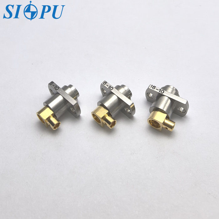SBMA female coax connector – Right-Angle,flange design, Compatible with 2# Semi-Flexible or Semi-Rigid Cable