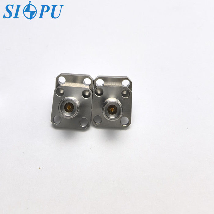 2.92mm Connecteur coaxial RF féminin monté à 4 trous, prise de panneau, 40 GHz