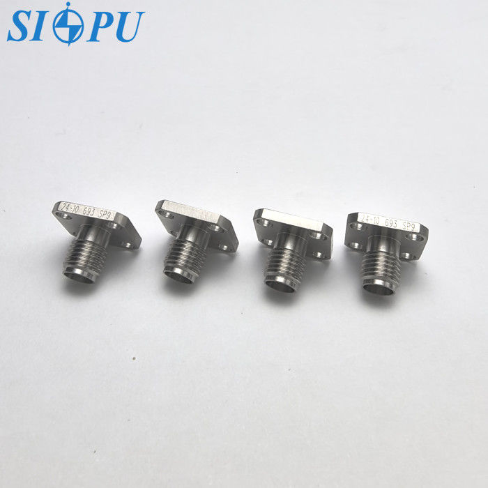 2.92mm Connecteur coaxial RF féminin monté à 4 trous, prise de panneau, 40 GHz