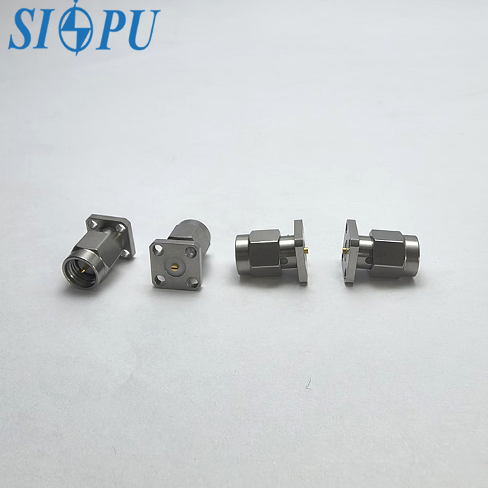 Micro Flange Installation Of Stainless Steel SMA RF Connector For Microstrip Applications At 18GHZ