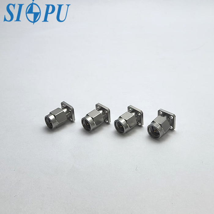 Micro Flange Installation Of Stainless Steel SMA RF Connector For Microstrip Applications At 18GHZ
