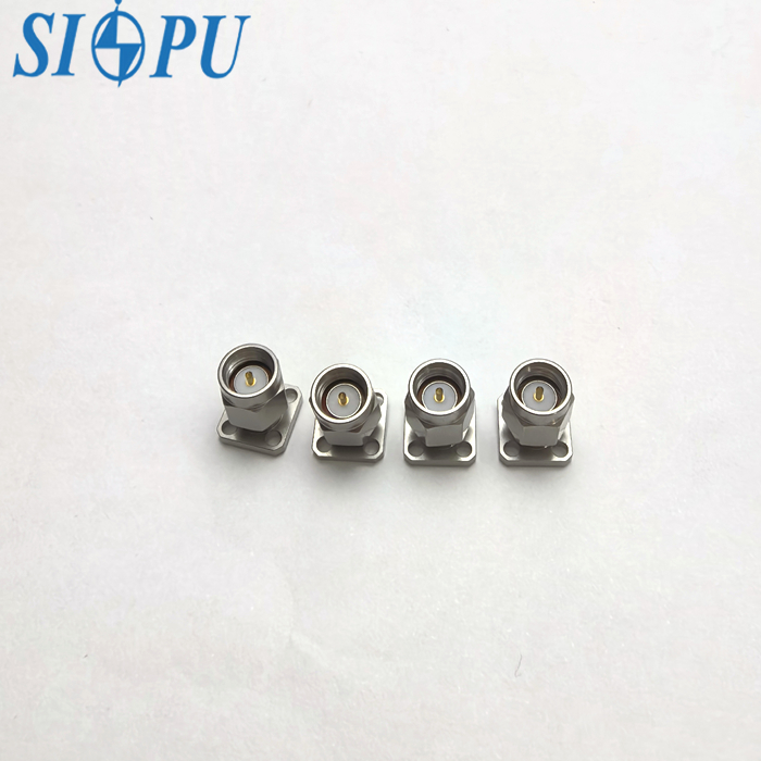 Micro Flange Installation Of Stainless Steel SMA RF Connector For Microstrip Applications At 18GHZ