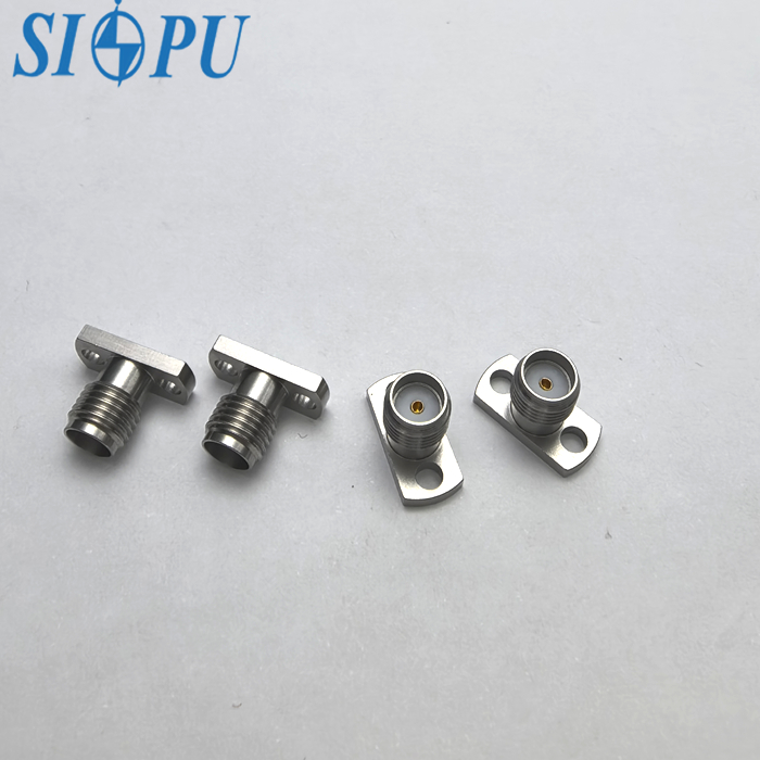 Two Hole Flange ∅0.4 mm Inner Conductor Diameter and ≤3.0mΩ Contact Resistance for Customer Requirements