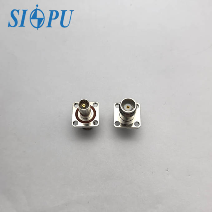 TNC Female to BMA Female RF Coaxial Adapter – Flange Mount Receptacle
