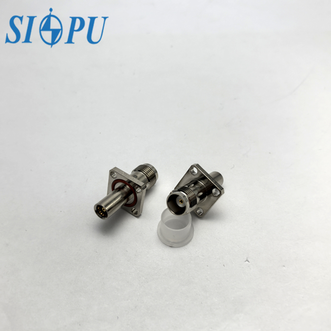 TNC Female to BMA Female RF Coaxial Adapter – Flange Mount Receptacle