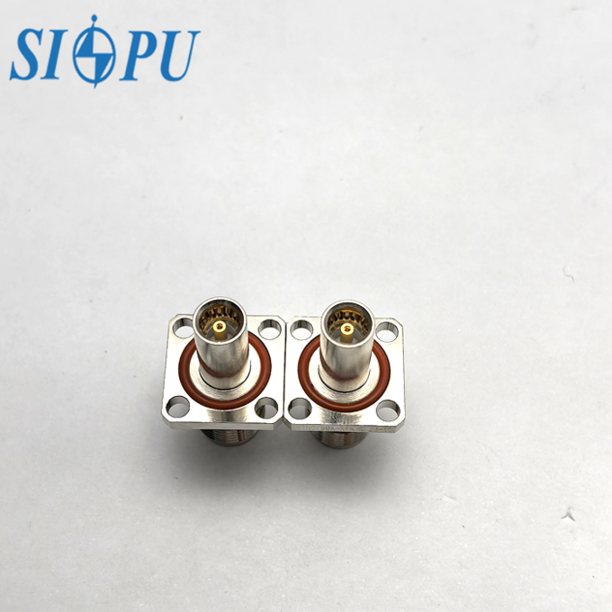 TNC Female to BMA Female RF Coaxial Adapter – Flange Mount Receptacle