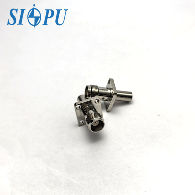 TNC Female to BMA Female RF Coaxial Adapter – Flange Mount Receptacle